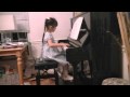 Sofia is playing "мама первое слово" on piano 