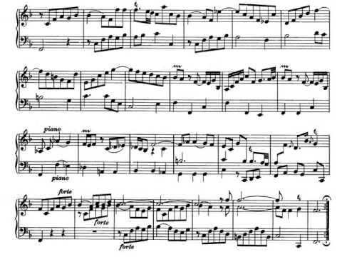 C. P. E. Bach. Sonata Prusiana nº 1 en Fa Mayor. I-Poco Allegro. Partitura. Audició.