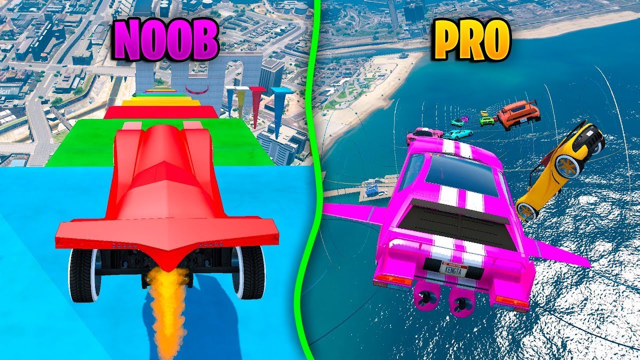 MEGA RAMPA NOOB vs MEGA RAMPA PROFESIONAL - GTA 5 ONLINE