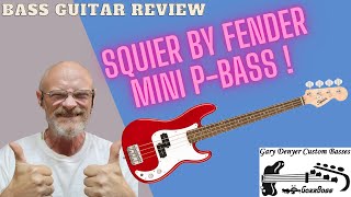 Video thumbnail for Bass Guitar Review - Squier By Fender Mini P-Bass! by Gary Denyer Basses