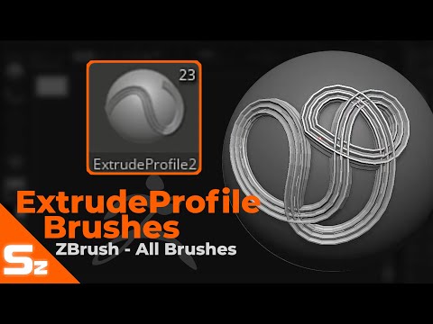 Extrude Profile Brushes: ZBrush All Brushes