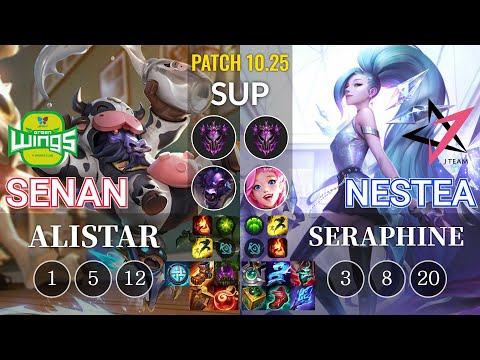 JAG Senan Alistar vs JT Nestea Seraphine Sup - KR Patch 10.25