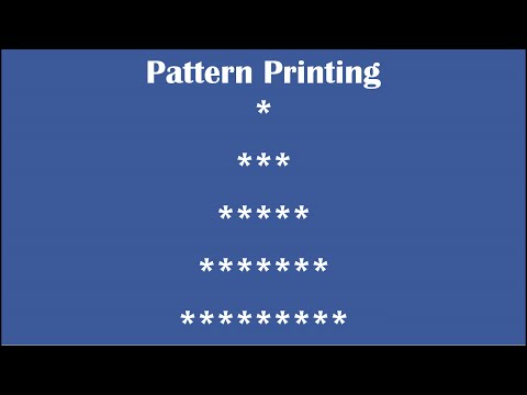 C Practical and Assignment Programs-Pattern Printing 8 Video