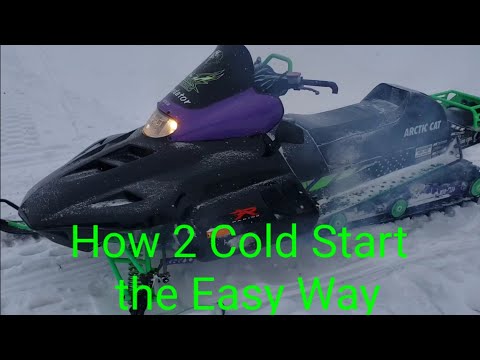 How 2 Cold Start your snowmobile the easy way (1 pull)