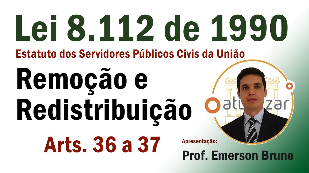 Lei 8.112/90  - Arts. 36 e 37 (Remoção e Redistribuição)