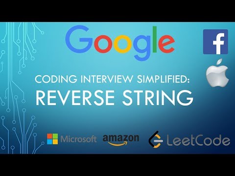 Coding Interview Tutorial 111 Reverse String Leetcode