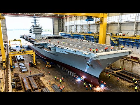 Inside the Aircraft Carrier Factory: Building the USS Gerald R. Ford - MEGA Warship