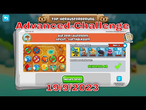 BTD 6 Top Herausforderung 19.09.2023 | bloonstd6 - Advanced Challenge  -  Set In Stone