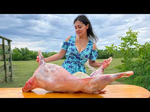 Whole Lamb with Rice Inside and 10 hours of Roasting in the Underground Tandoor!