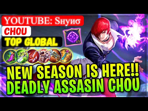 New Season Is Here!! Deadly Assasin Chou [ Top Global Chou ] YouTube Sнуиσ - Mobile Legends Build