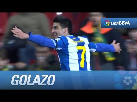 Golazo de Gerard Moreno (1-3) Sporting de Gijón - RCD Espanyol