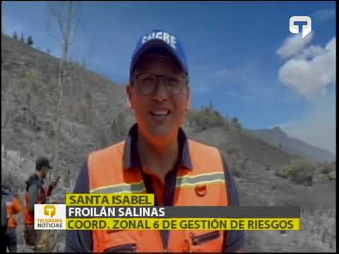 Bomberos trabajan para liquidar fuego en Cerro El Quingo
