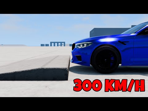 Cars VS Square Speed Bump - BeamNG Drive