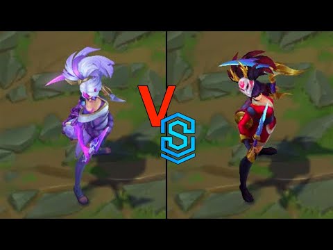 Spirit Blossom Akali VS Blood Moon Akali