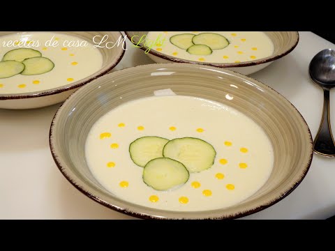 CREMA FRÍA DE PEPINO RECETA SALUDABLE FÁCIL Y RÁPIDA