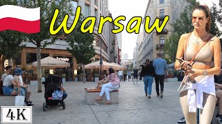Walking on Chmielna Street in Warsaw, Poland