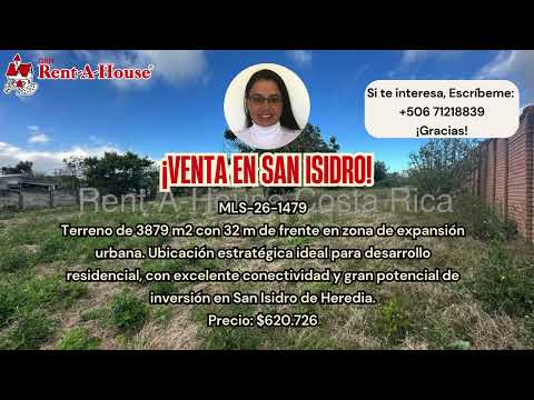 Venta San Isidro de Heredia: Terreno de 3,879 m² con Amplio Frente