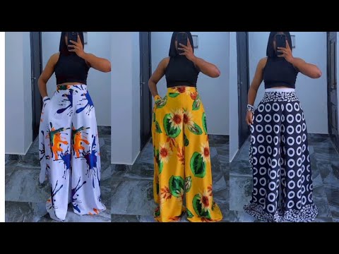 How to Sew Wide Leg Palazzo Pants/Trouser With Side Pockets