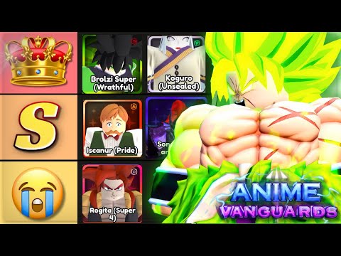 VANGUARD Units Tier List | Anime Vanguards