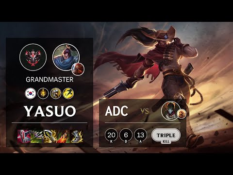 Yasuo ADC vs Jhin - KR Grandmaster Patch 11.23