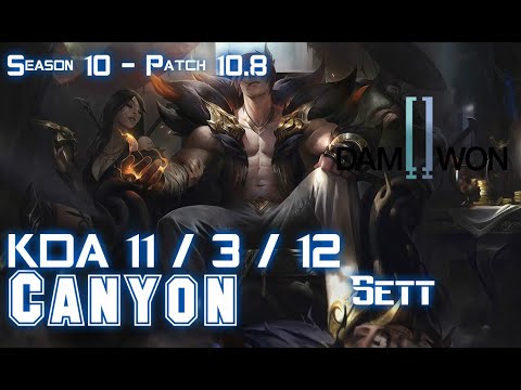 DWG Canyon SETT vs KINDRED Jungle - Patch 10.8 KR Ranked