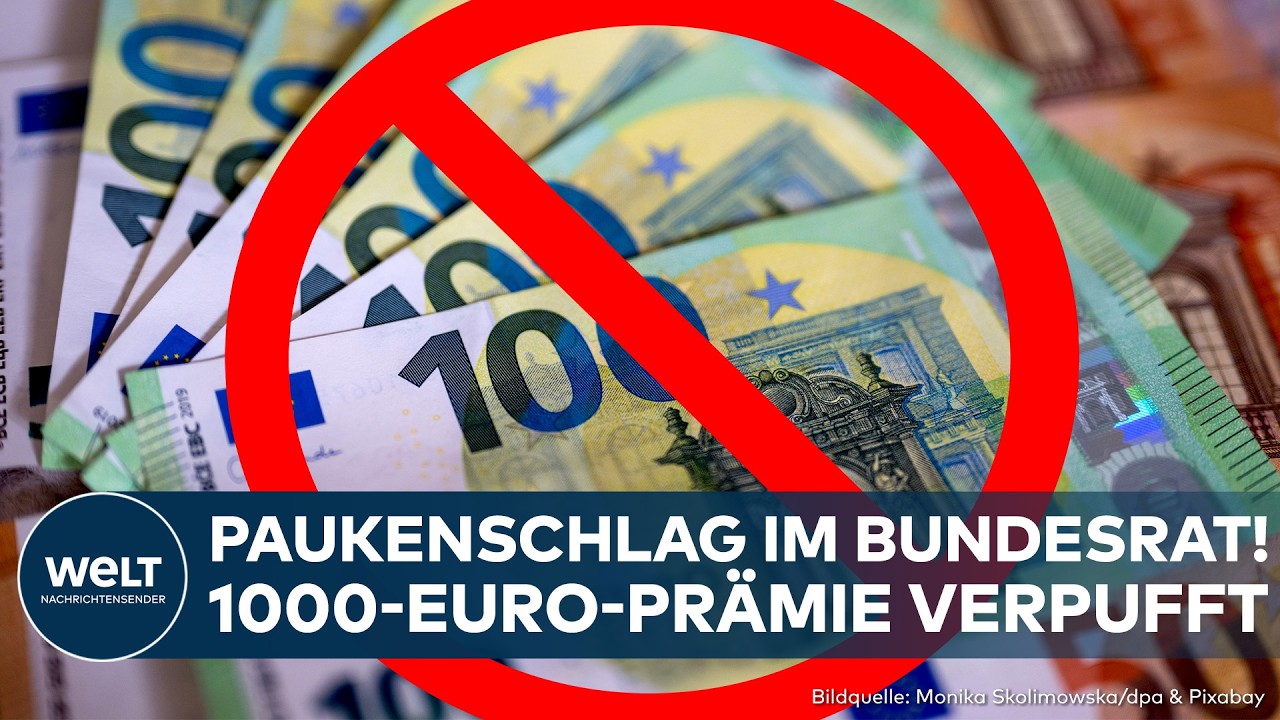 ENTLASTUNGEN: Paukenschlag! Bundesrat stoppt 1000-Euro-Europrämie