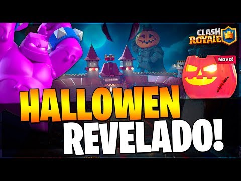 ðŸŽƒ HALLOWEEN no CLASH ROYALE!! Reveladas Novas SKINS de TROPAS? Novas Torres, Nova Arena!!