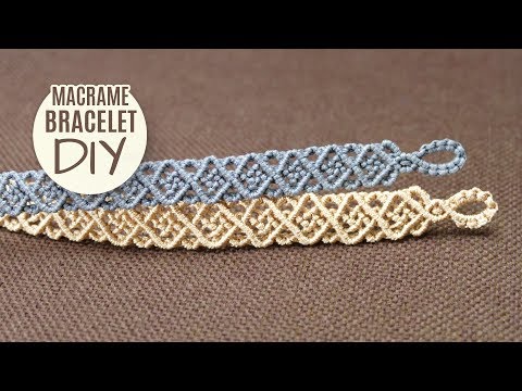 Unisex Squares Bracelet Tutorial by Macrame School Video