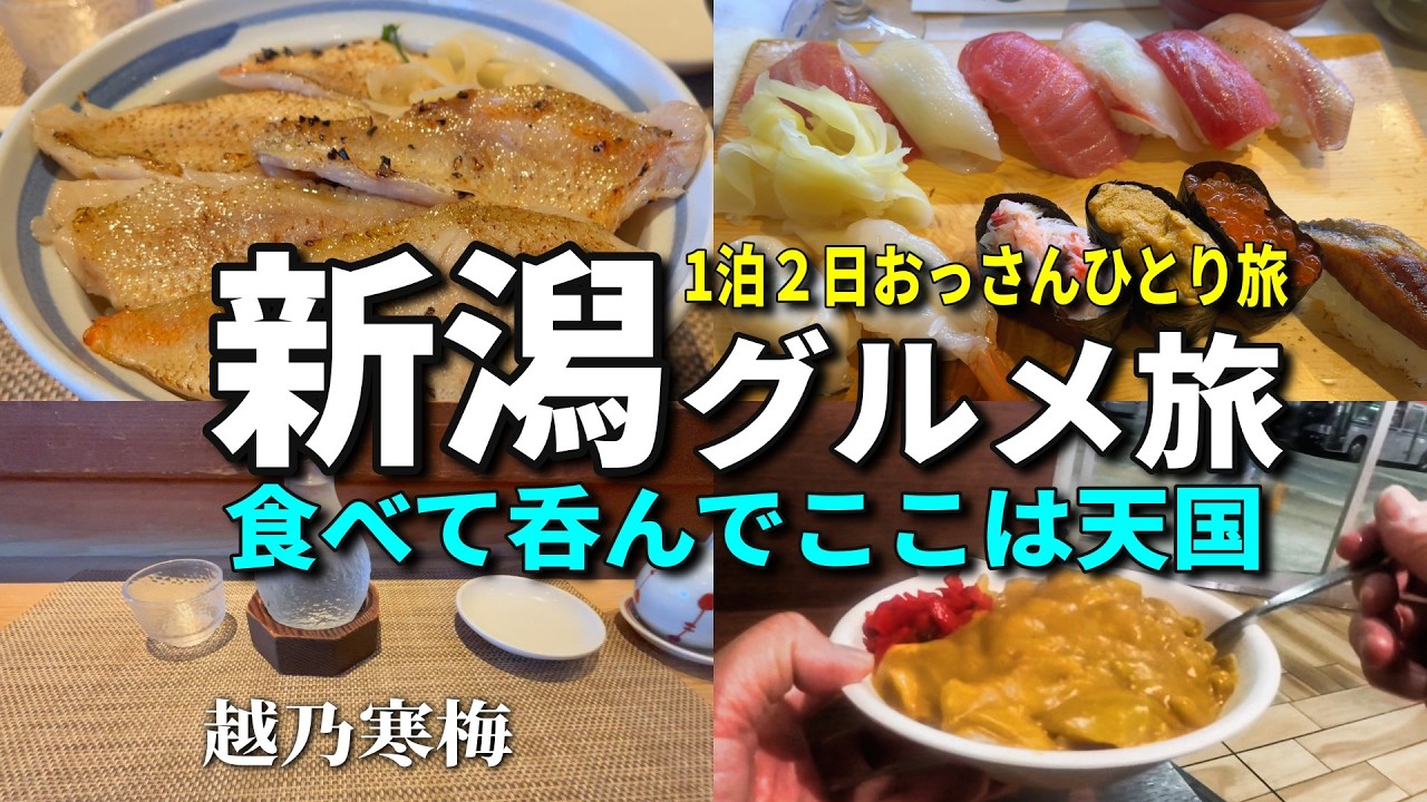 【新潟グルメひとり旅】食べて飲んで温泉浸かって最高！