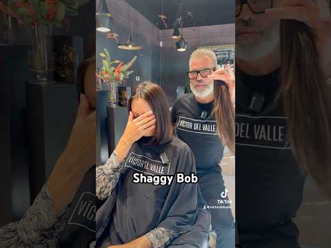 Corte radical de cabello largo a un Shaggy con flequillo #hairstyle #trasformacion #haircut
