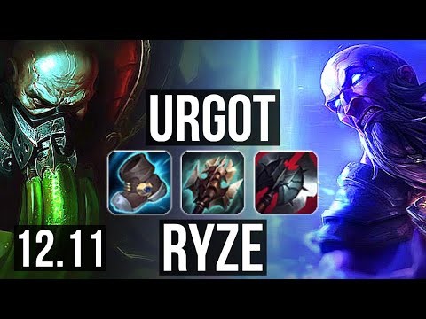 URGOT vs RYZE (TOP) | 1.3M mastery, 8/3/7 | EUW Diamond | 12.11