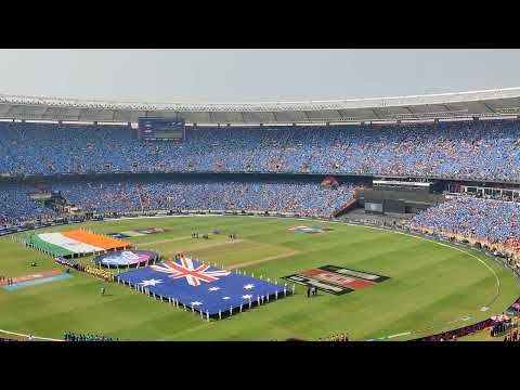 Indian National Anthem - Cricket World Cup Finals 2023 - Ahmedabad - Narendra Modi Stadium