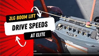 Drive Speeds on an Engine Powered JLG Boom Lift, Rabbit and Turtle