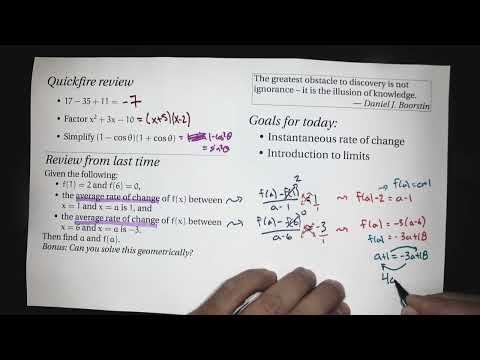 Limits (Calc 1; Lecture 1-2; Fall 26)