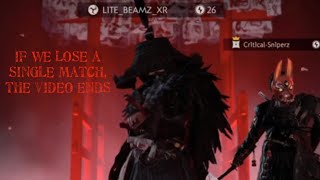 If we lose a single match.. THE VIDEO ENDS.. (Ghost of tsushima: legends)