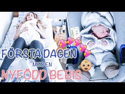 Första dagen med nyfödd bebis