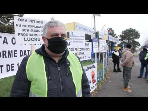 Tanase Eduard. Membru FSLI Petrol-Energie, Rafinaria Petrobrazi. Protest 4 decembrie 2020.