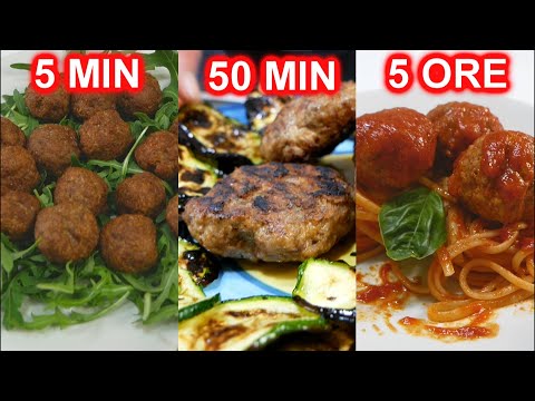 POLPETTE in 5 MINUTI - 50 MINUTI - 5 ORE di PREPARAZIONE
