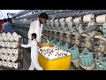 Cotton To Yarn Manufacturing Process In Huge Factory