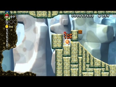 New Super Mario Bros. U -- Tight Quarters 1-Up Trick in Walking Piranha Plants!