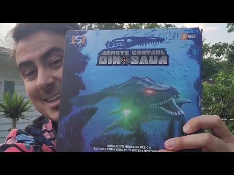 KIEAHCEY 2.4GHz Remote Control Mosasaurus Dinosaur Swimming Pool High Simulation Toys, RC Boat Lake