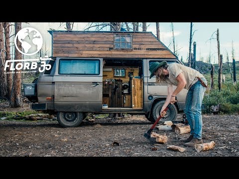 This Budget Micro Cabin in the Woods Van Conversion will make you Swoon Video