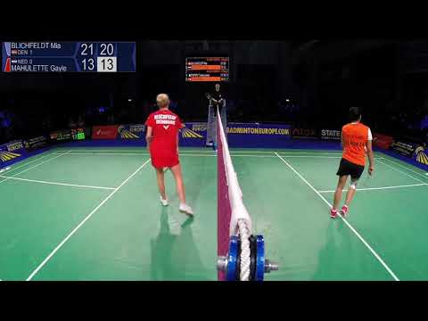 Match point - Denmark (Mia Blichfeldt) vs Netherlands (Gayle Mahulette) - EMTC 2019