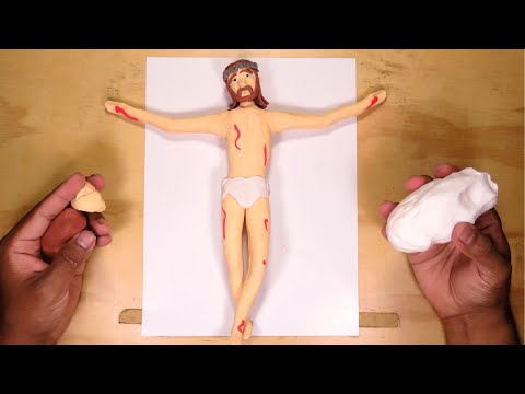 Cómo hacer a Jesús Crucificado con plastilina paso a paso
