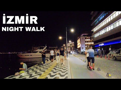 Excursão a pé em Izmir: cais de Konak e litoral de Pasaport | Viagem à Turquia 2022 | 4k uhd 60fps