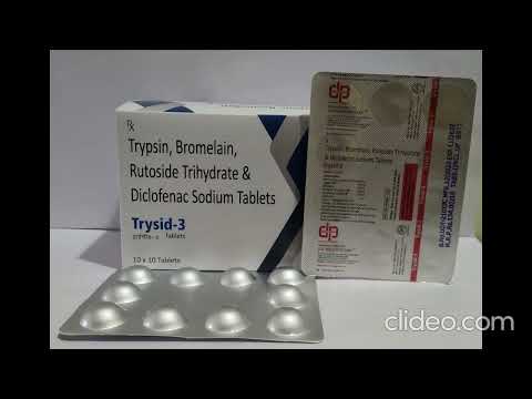 Trypsin bromelain rutoside diclofenac tablets