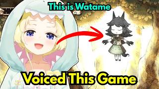 Watame Reacts To Her Own Voice Acting In This Game! [EN Subs]