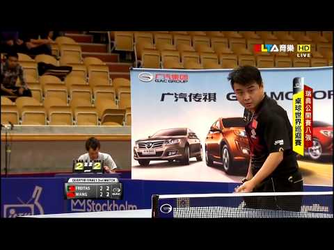 Wang Hao vs. Marcos Freitas --- Sweden Table Tennis Open 2014