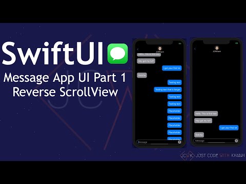 SwiftUI - Message App UI with SwiftUI Part 1 - Reverse ScrollView - Xcode 11