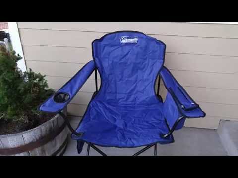 Coleman Portable Camping Chair with 4-Can Cooler, Cushioned Seat & Back with Side Pockets & Cup Holder, Carry Bag Included, Great for Camping, Tailgating, Firepits, Patio, & More video review thumbnail